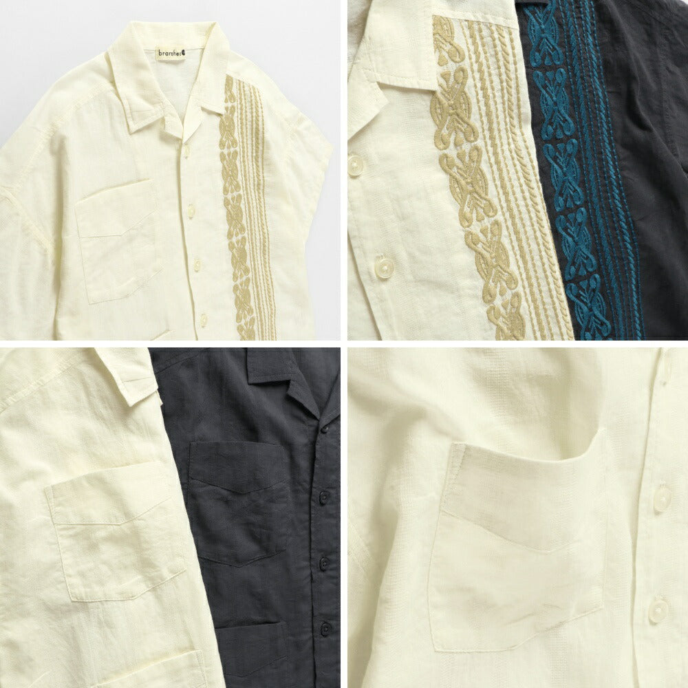 Japanese Children's Clothing Branches Cuban Striped Shirt 100-150cm Boys Summer TOPS