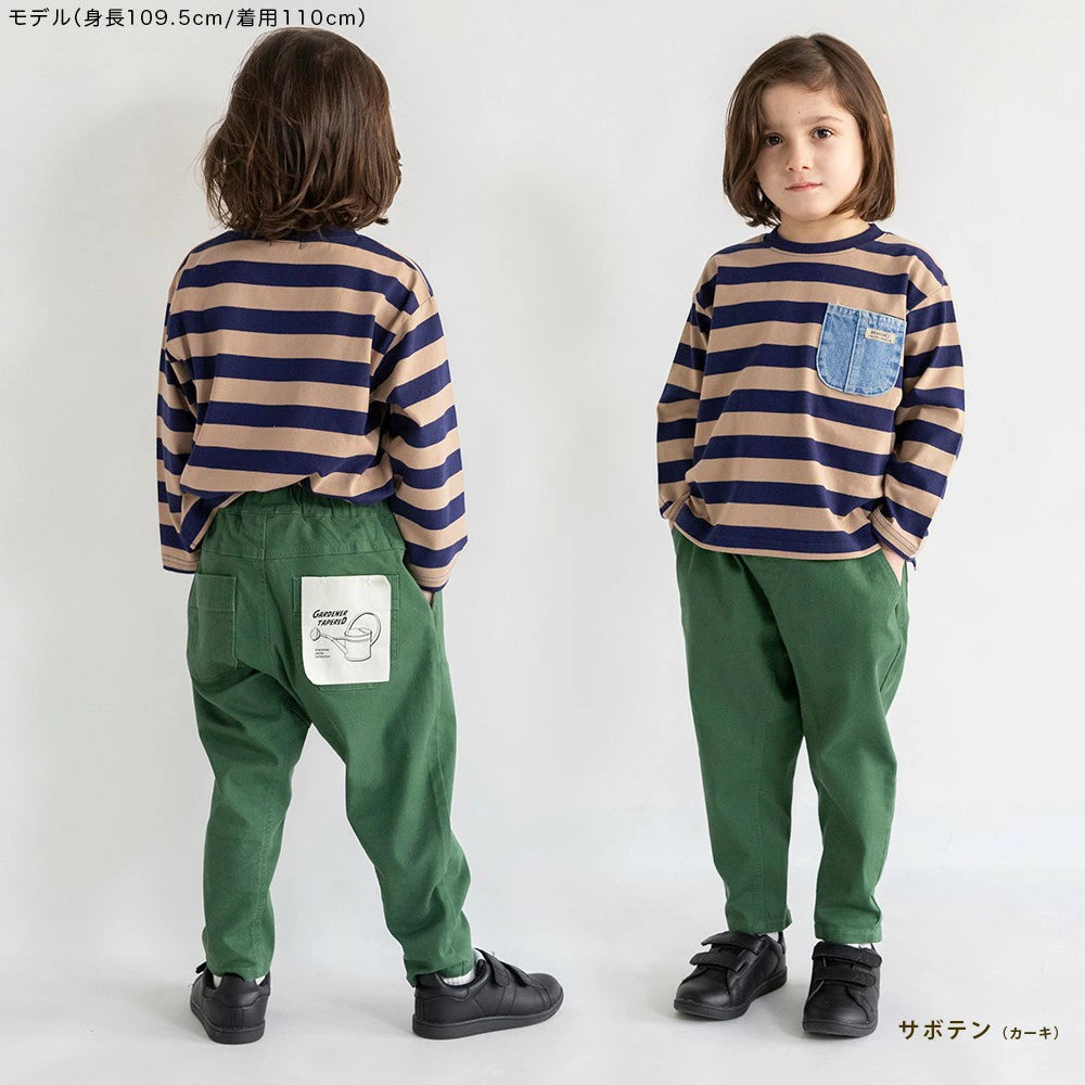 Japanese children's clothing Branches scallop silk layered waist top 90-150cm girls summer TOPS