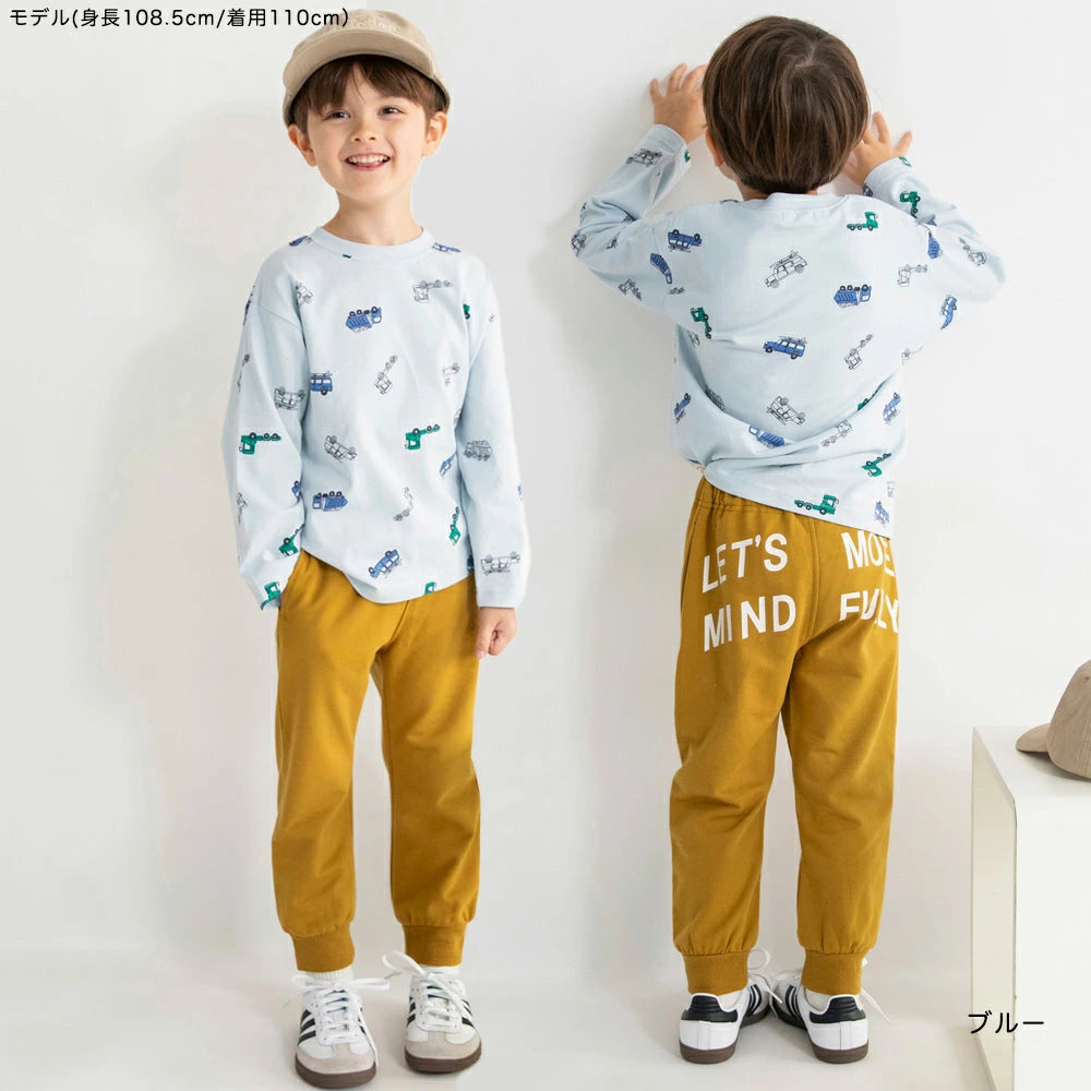 日本童裝 Branshes 印花長袖上衣 80-130cm 男童款 秋季 TOPS