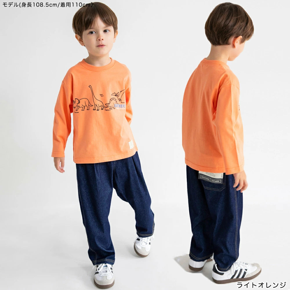 日本童裝 Branshes 印花長袖上衣 80-130cm 男童款 秋季 TOPS
