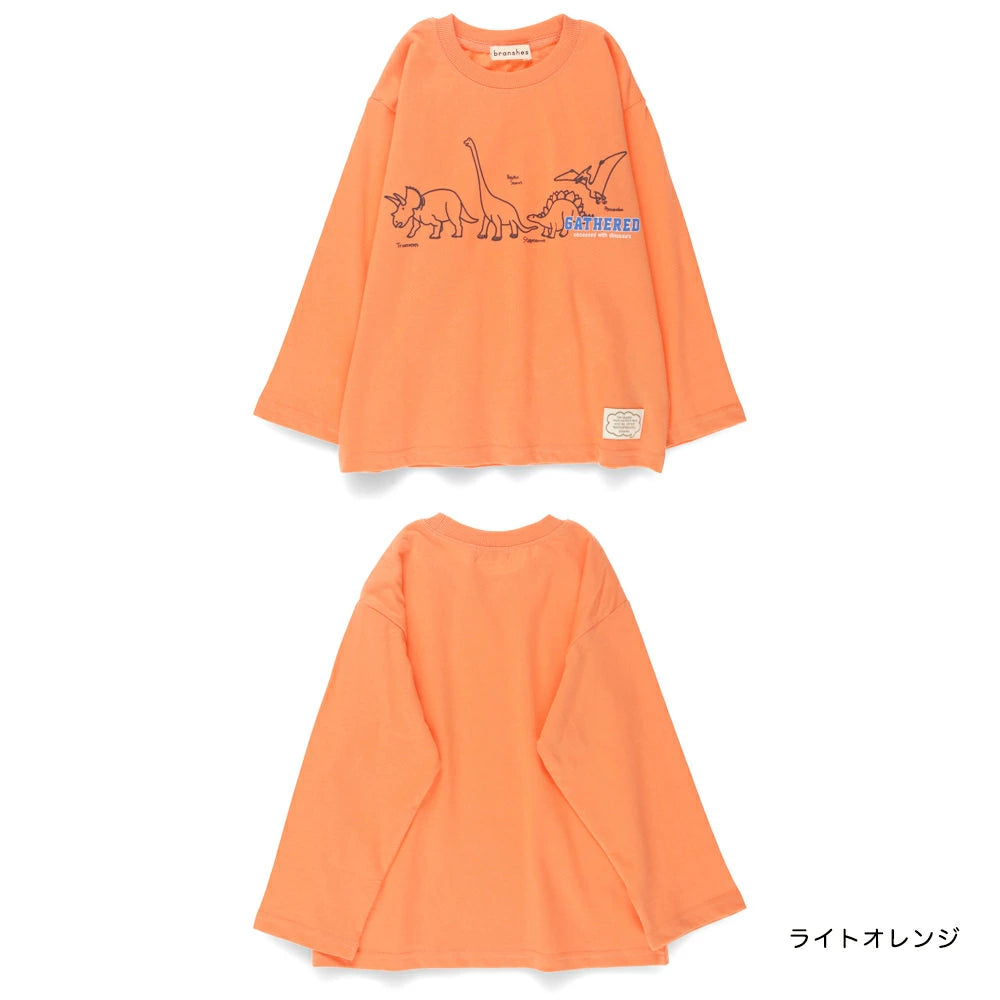 日本童裝 Branshes 印花長袖上衣 80-130cm 男童款 秋季 TOPS
