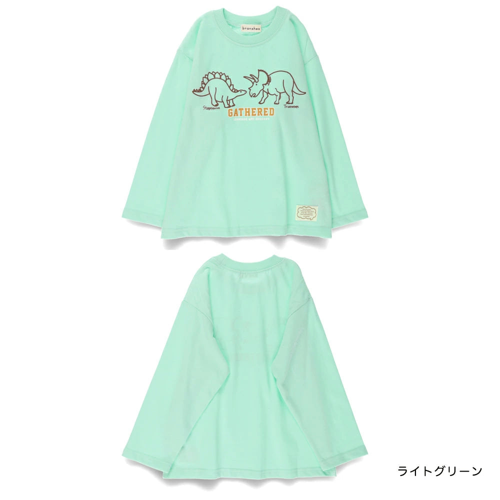 日本童裝 Branshes 印花長袖上衣 80-130cm 男童款 秋季 TOPS