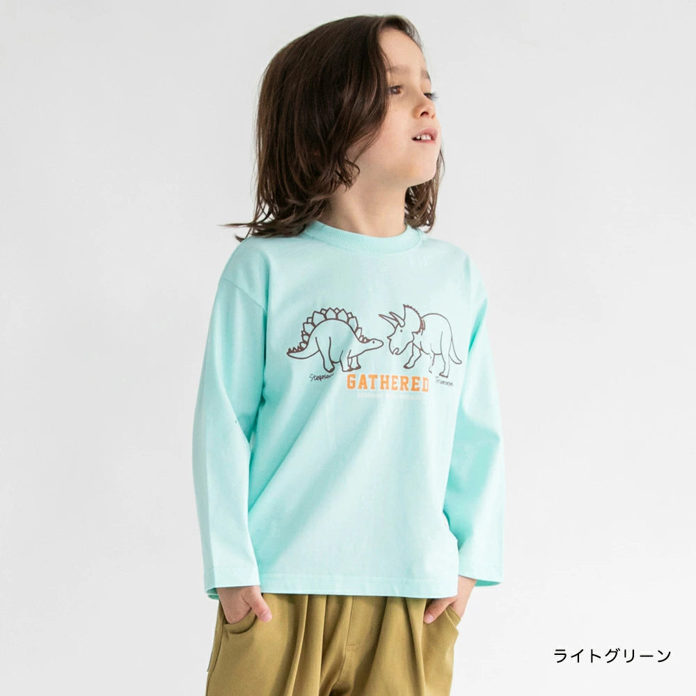 日本童裝 Branshes 印花長袖上衣 80-130cm 男童款 秋季 TOPS
