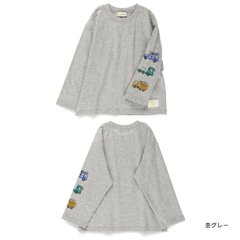 日本童裝 Branshes 印花長袖上衣 80-130cm 男童款 秋季 TOPS