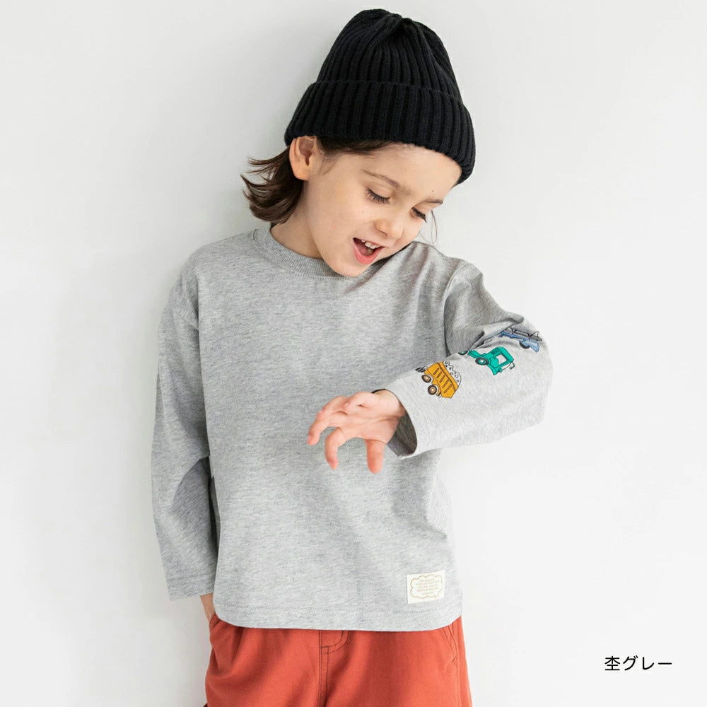 日本童裝 Branshes 印花長袖上衣 80-130cm 男童款 秋季 TOPS