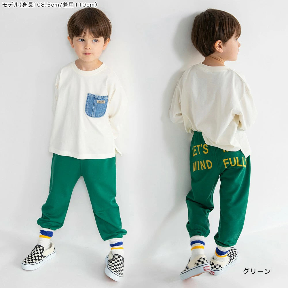 日本童裝 Branshes 字母印花運動褲 89-130cm 男童款 秋季 PANTS
