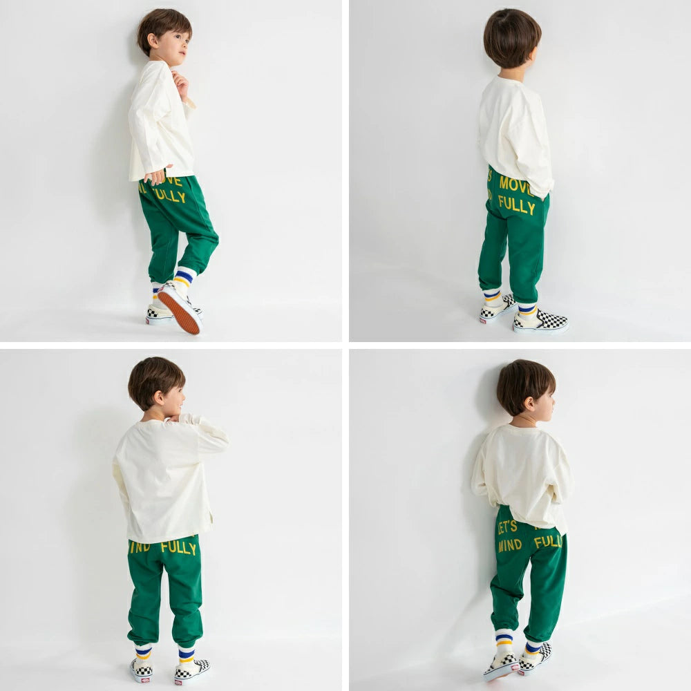 日本童裝 Branshes 字母印花運動褲 89-130cm 男童款 秋季 PANTS