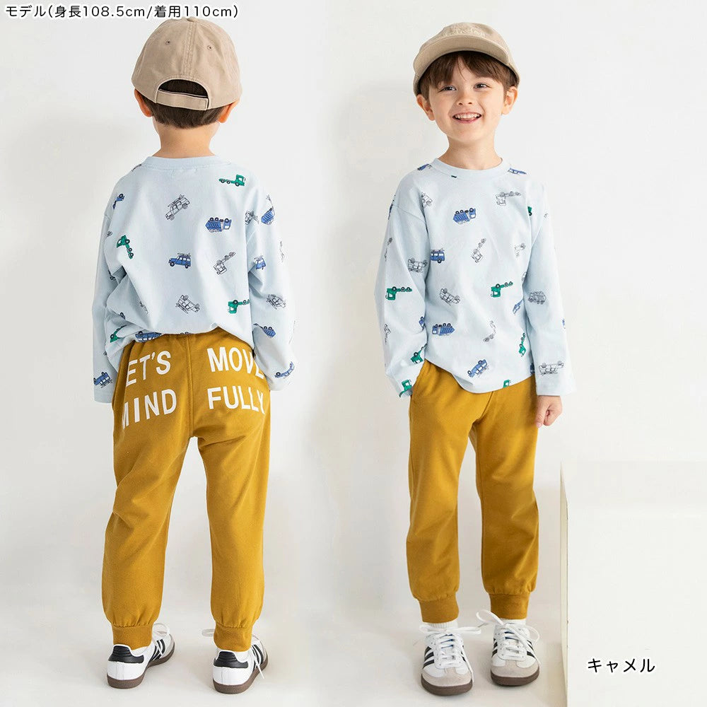 日本童裝 Branshes 字母印花運動褲 89-130cm 男童款 秋季 PANTS
