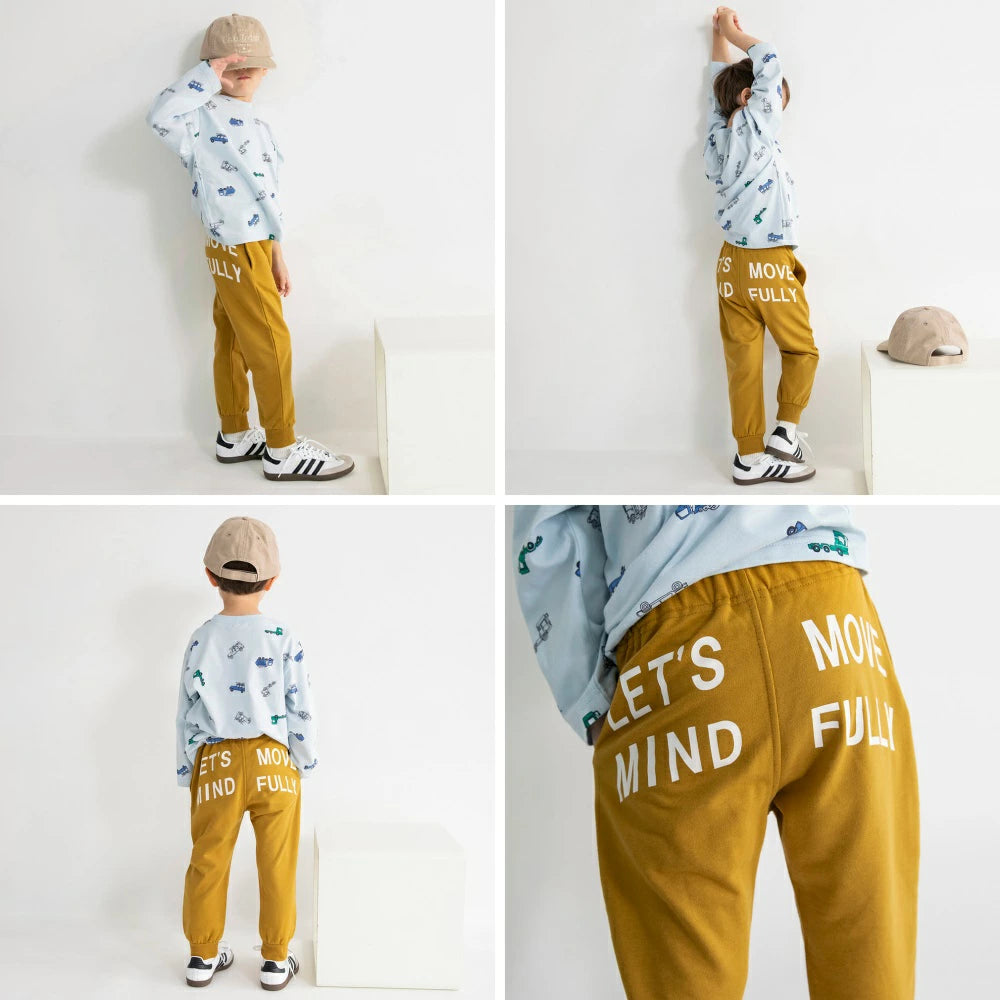日本童裝 Branshes 字母印花運動褲 89-130cm 男童款 秋季 PANTS