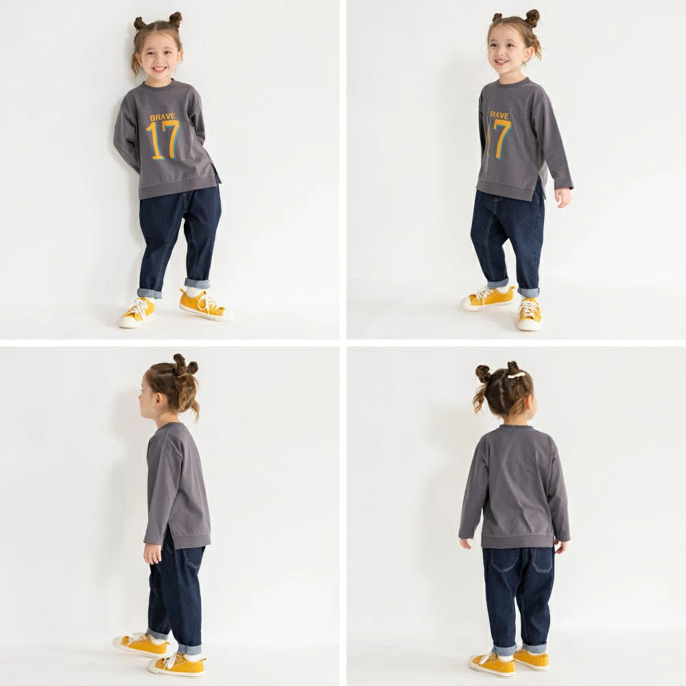 Japanese children's clothing Branches scallop silk layered waist top 90-150cm girls summer TOPS