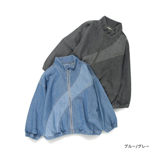 日本童裝 Branshes 立領配色牛仔外套 100-150cm 男童款 秋季 OUTERWEAR