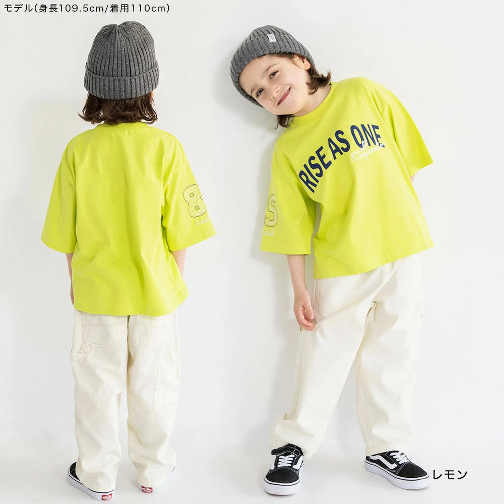 Japanese children's clothing Branches scallop silk layered waist top 90-150cm girls summer TOPS
