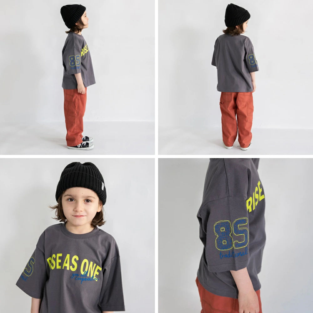 Japanese children's clothing Branches scallop silk layered waist top 90-150cm girls summer TOPS