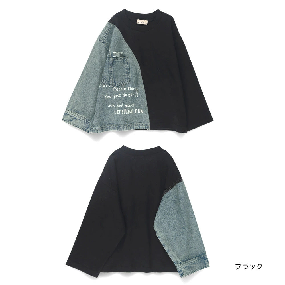 Japanese children's clothing Branches scallop silk layered waist top 90-150cm girls summer TOPS