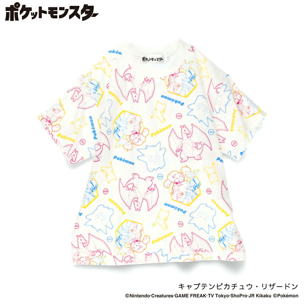 Japanese Children's Clothing Branches x Pokemon Print Tops (100-150cm) for Boys/Girls Summer