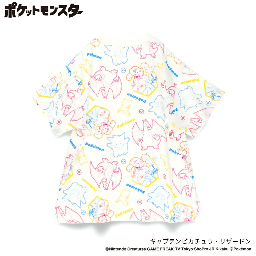 Japanese Children's Clothing Branches x Pokemon Print Tops (100-150cm) for Boys/Girls Summer