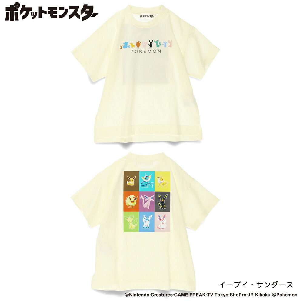 Japanese Children's Clothing Branches x Pokemon Print Tops (100-150cm) for Boys/Girls Summer