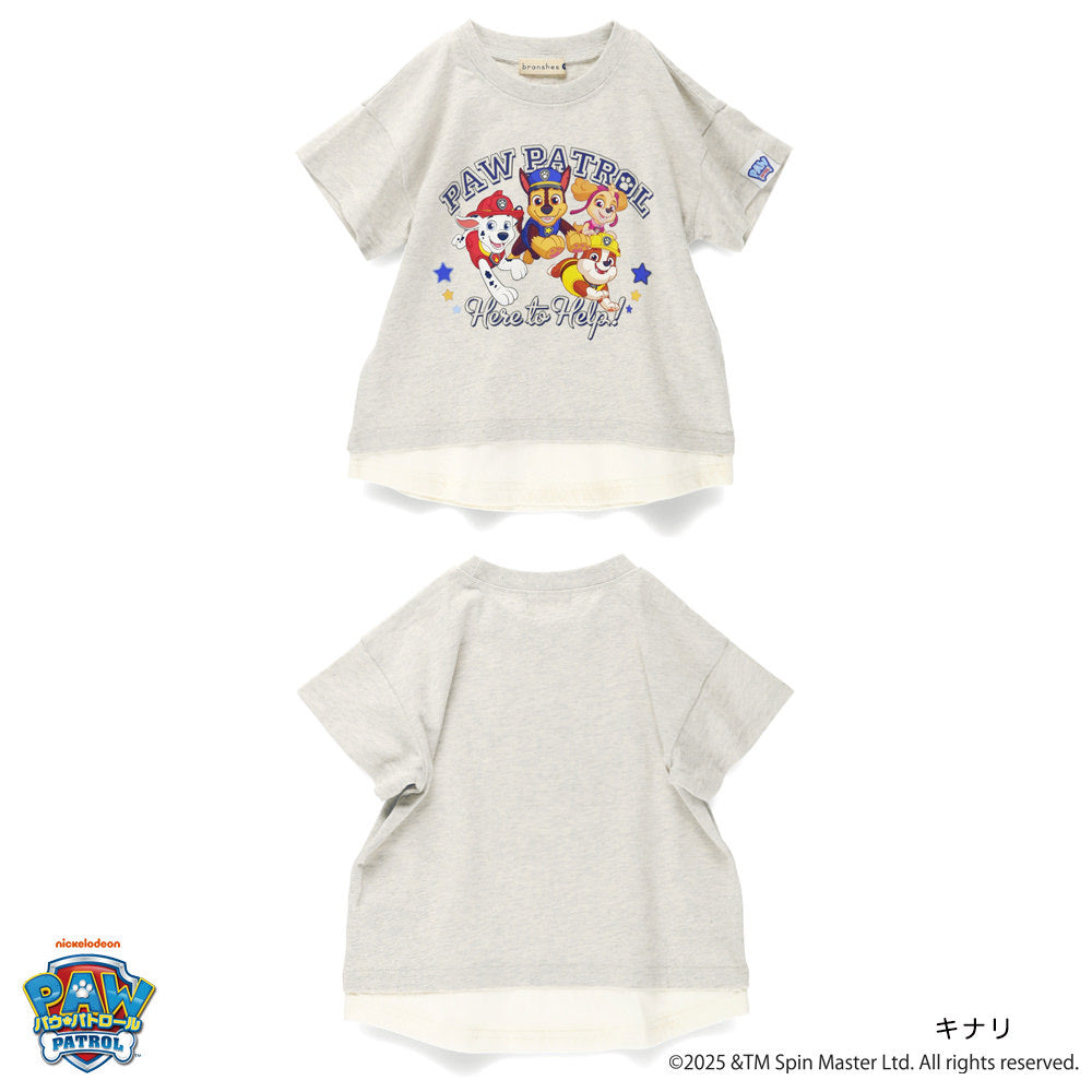 Japanese children's clothing Branches x PAW PATOROL short-sleeved tops 80-110cm boys/girls summer TOPS