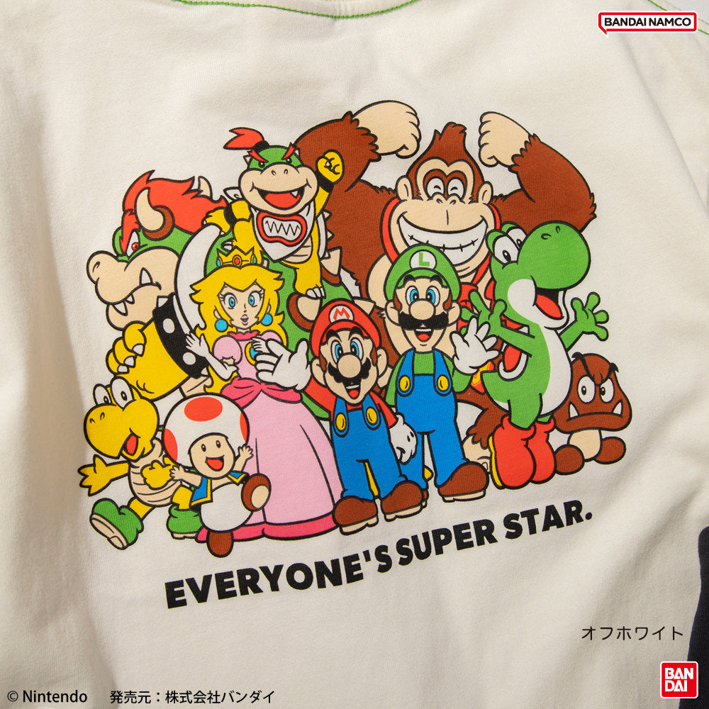 Japanese children's clothing Branches x Super Mario tops 100-150cm boys/girls summer TOPS