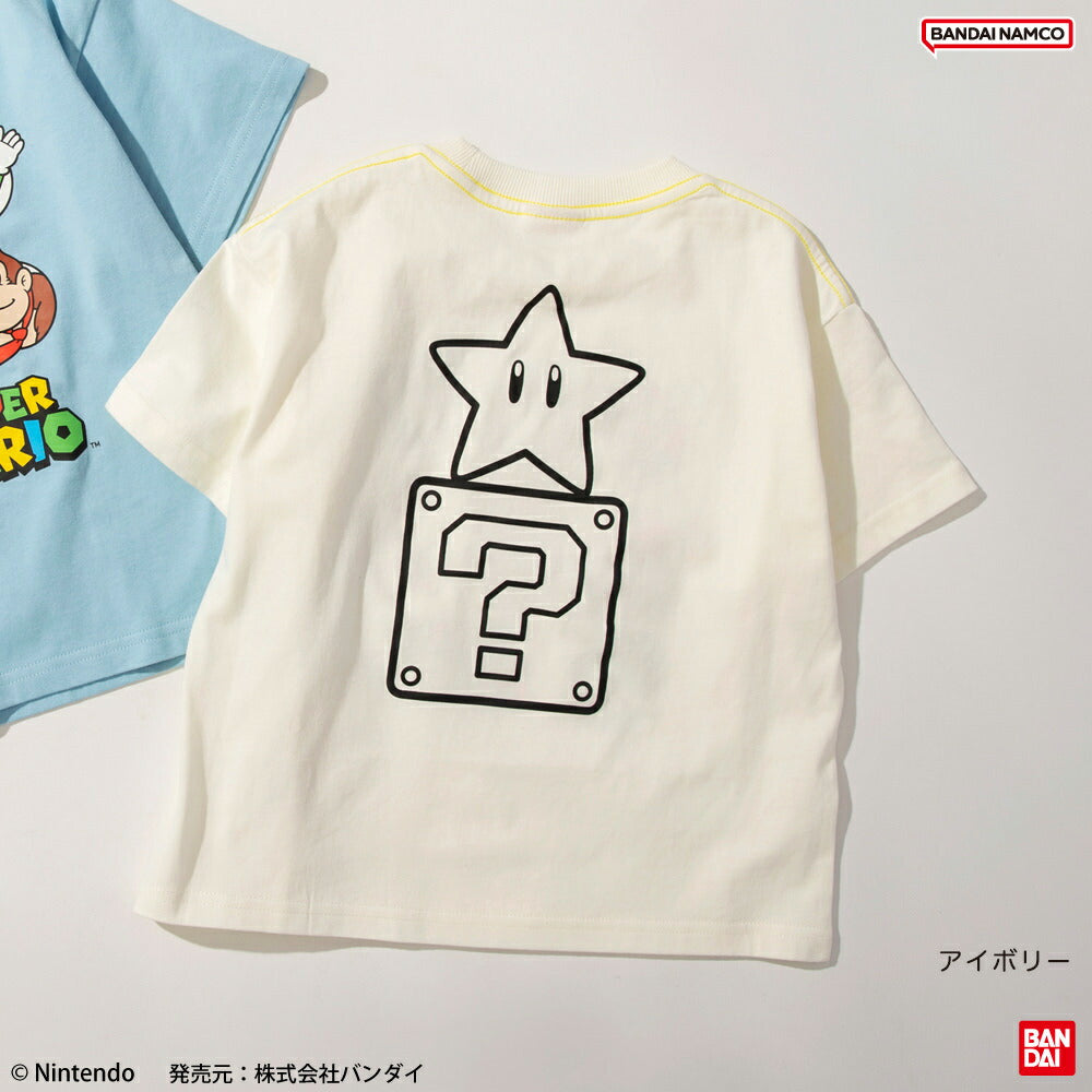 Japanese children's clothing Branches x Super Mario tops 100-150cm boys/girls summer TOPS