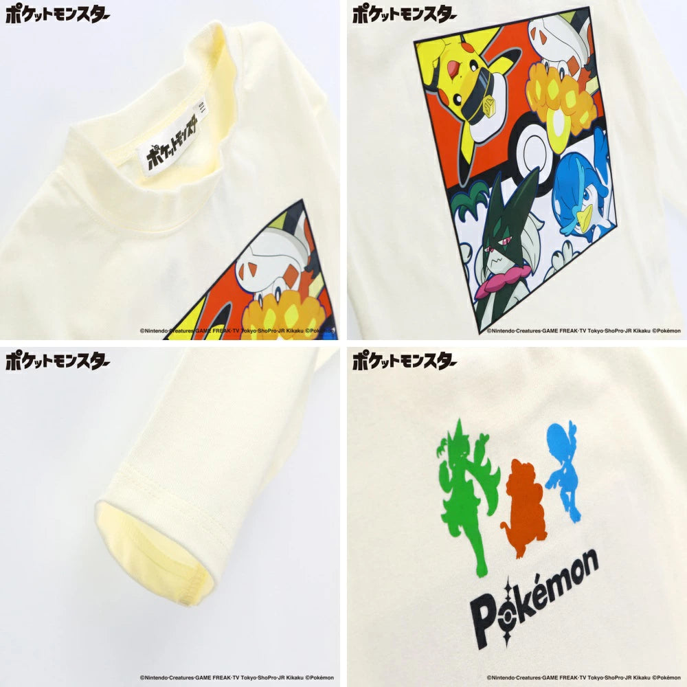 日本童裝 Branshes x Pokemon 印花長袖上衣 100-150cm 男童款/女童款 秋季 TOPS