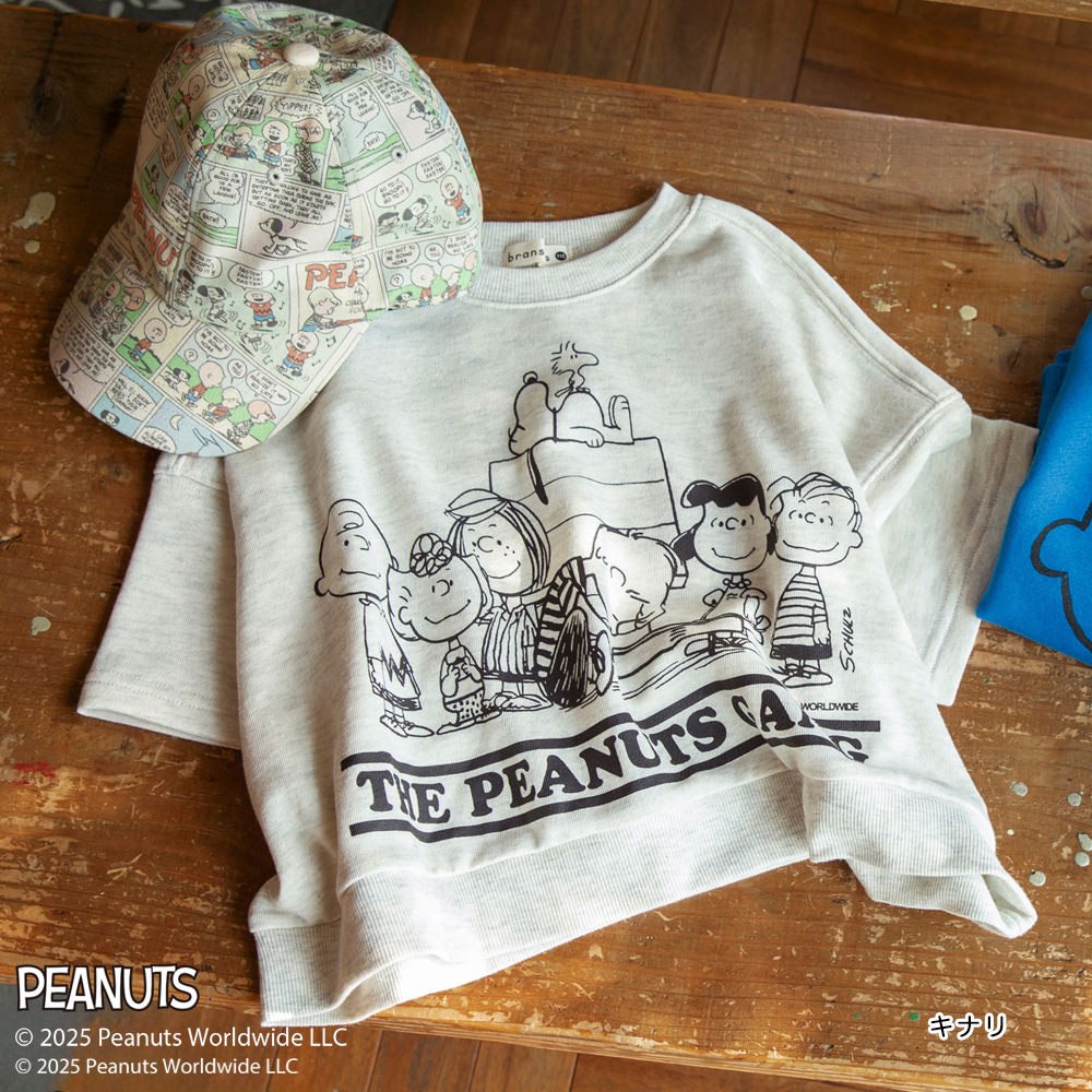 日本童裝 Branshes x PEANUTS 75周年 中袖印花衛衣 90-150cm 男童款/女童款 秋季 TOPS