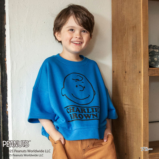 日本童裝 Branshes x PEANUTS 75周年 中袖印花衛衣 90-150cm 男童款/女童款 秋季 TOPS