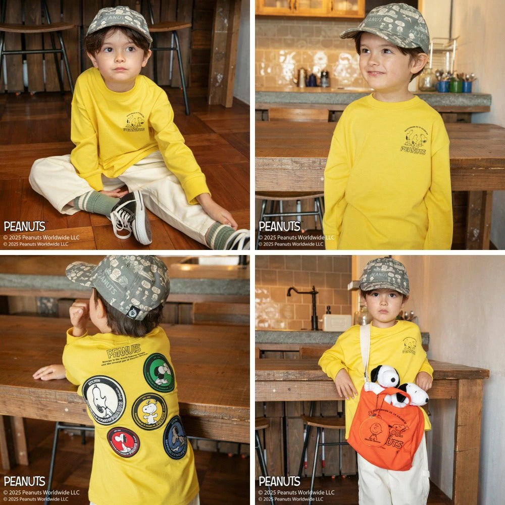 日本童裝 Branshes x PEANUTS 75周年 印花衛衣 90-150cm 男童款/女童款 秋季 TOPS