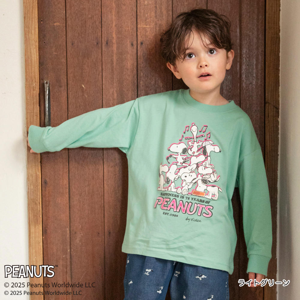 日本童裝 Branshes x PEANUTS 75周年 印花衛衣 90-150cm 男童款/女童款 秋季 TOPS