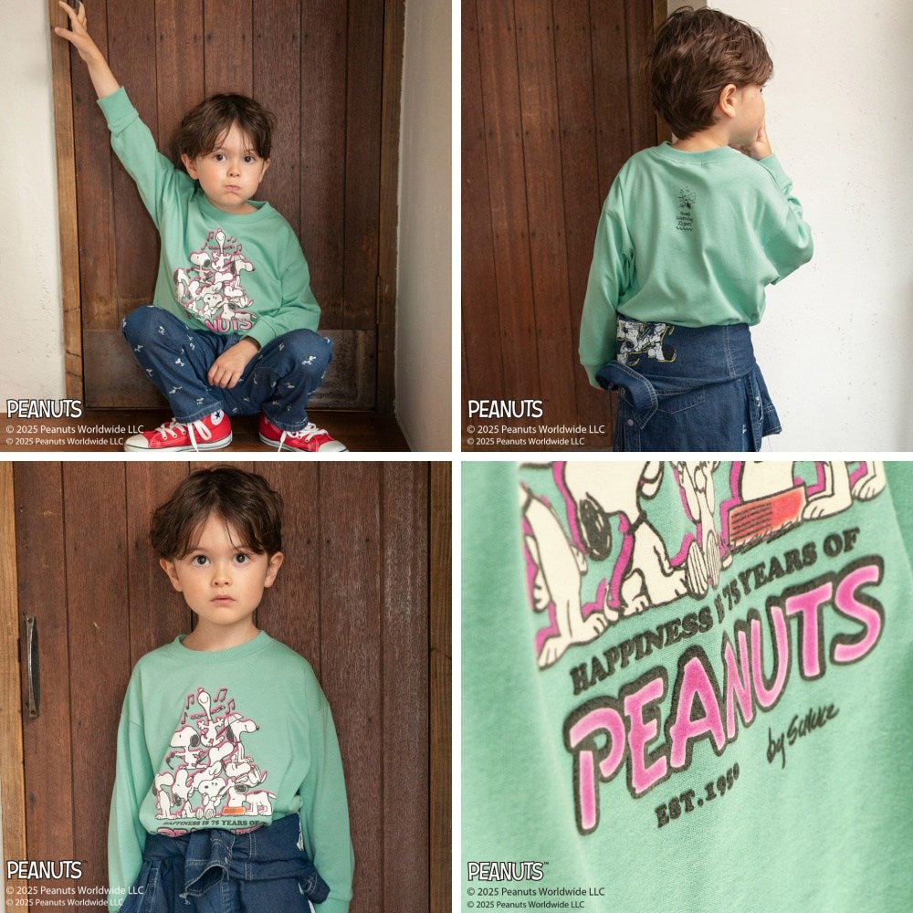 日本童裝 Branshes x PEANUTS 75周年 印花衛衣 90-150cm 男童款/女童款 秋季 TOPS