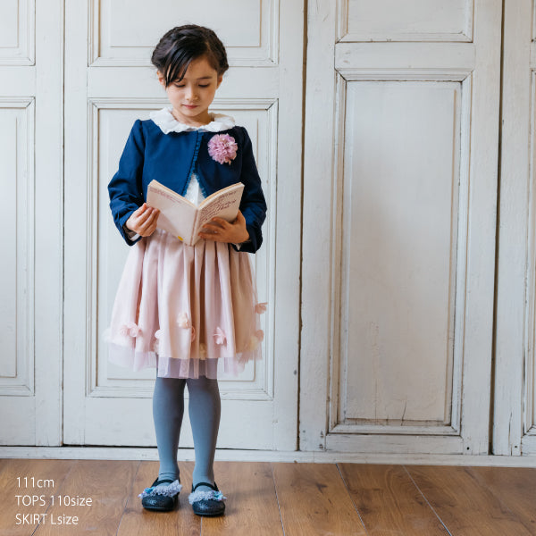 Japanese children's clothing panpantutu black bubble collar shirt 90-150cm girls summer TOPS interview/banquet/performance