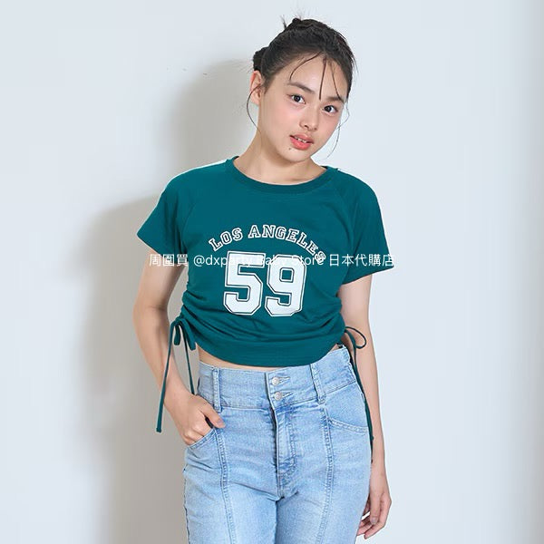 Lovetoxic Japanese children's clothing drawstring top 130-170cm girls summer TOPS