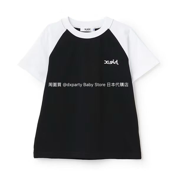 Japanese children's clothing X-girl Stages printed top 80-140cm girls summer TOPS