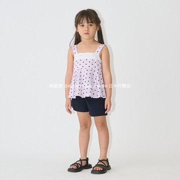 Japanese children's clothing Ly# mine ruffled camisole top 100-150cm girls summer TOPS
