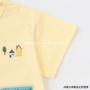 Japanese children's clothing pe#main x Shinkansen Railway Top 80-130cm Boys Summer TOPS Railway Series