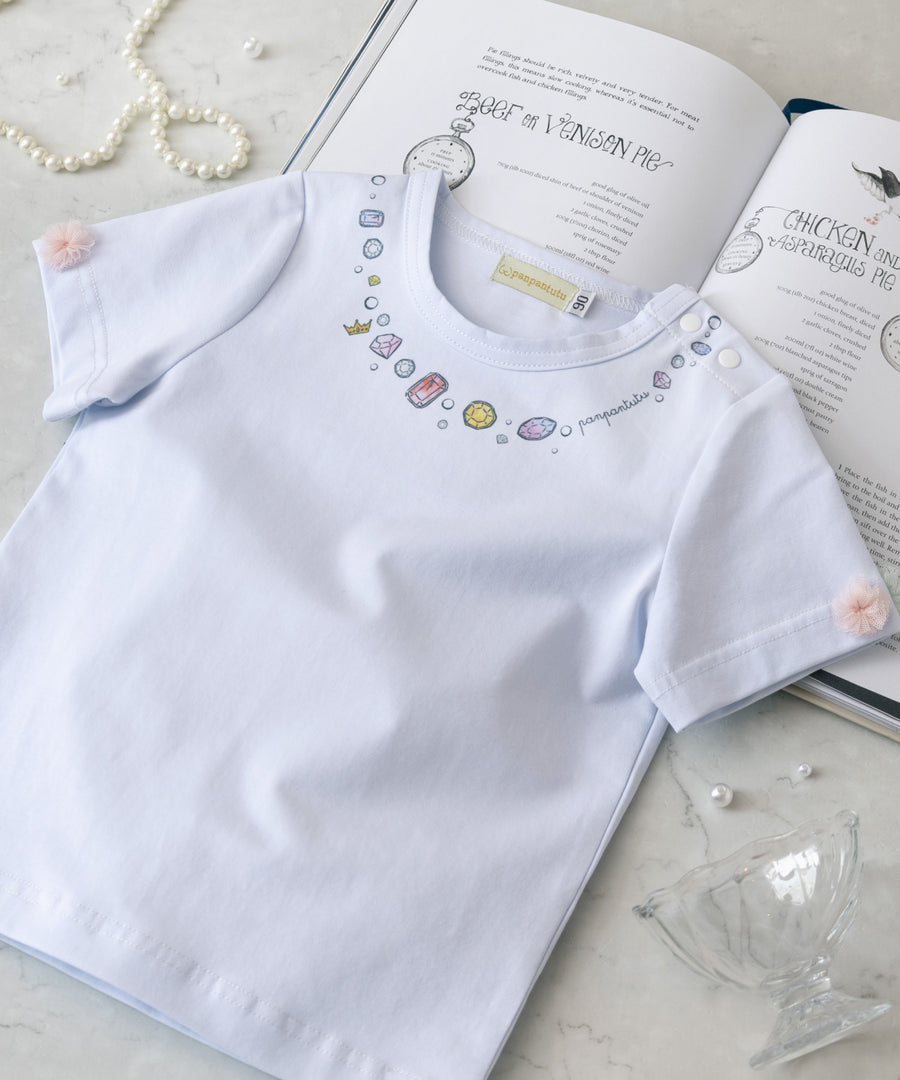 Japanese children's clothing panpantutu jewelry necklace top 80-150cm girls summer TOPS