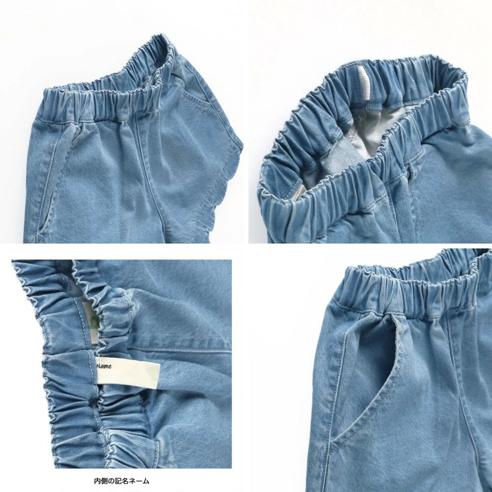 Japanese children's clothing Branches scallop silk layered waist top 90-150cm girls summer TOPS
