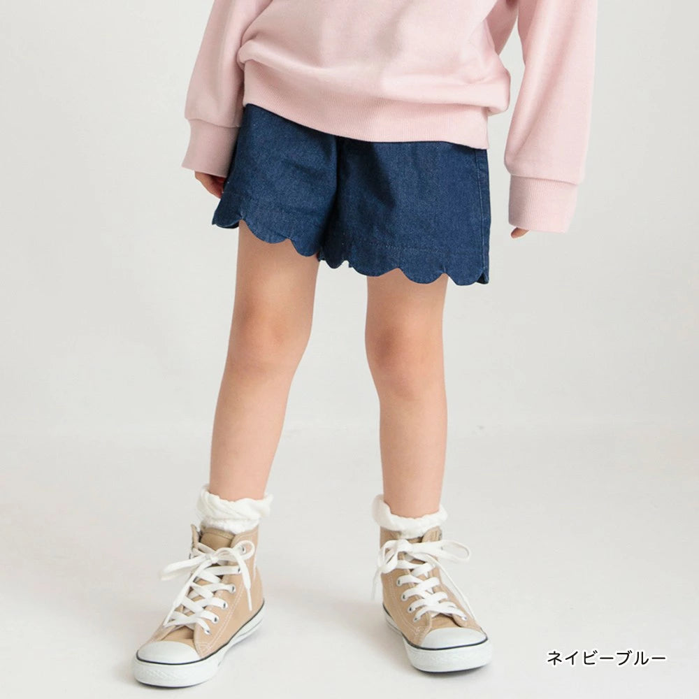 Japanese children's clothing Branches scallop silk layered waist top 90-150cm girls summer TOPS
