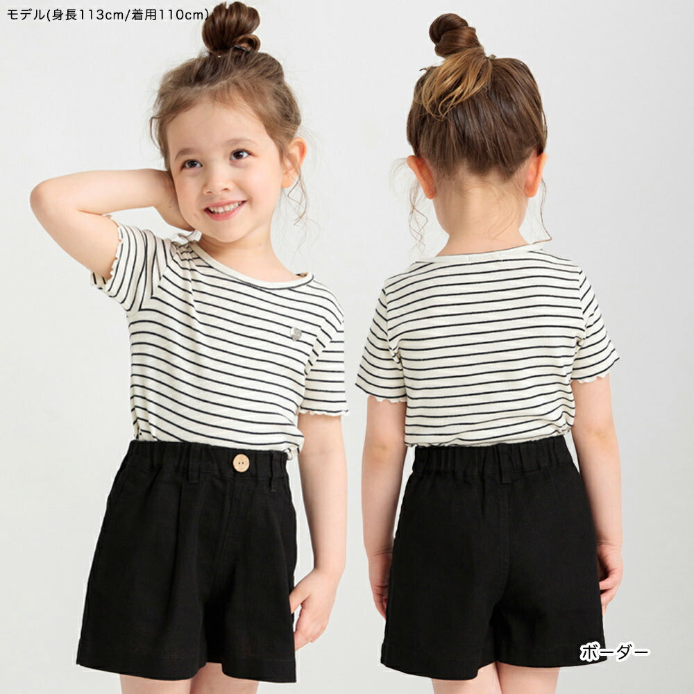 Japanese children's clothing Branches striped top 80-160cm girls spring and summer TOPS