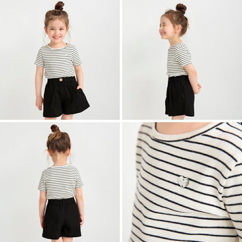 Japanese children's clothing Branches striped top 80-160cm girls spring and summer TOPS