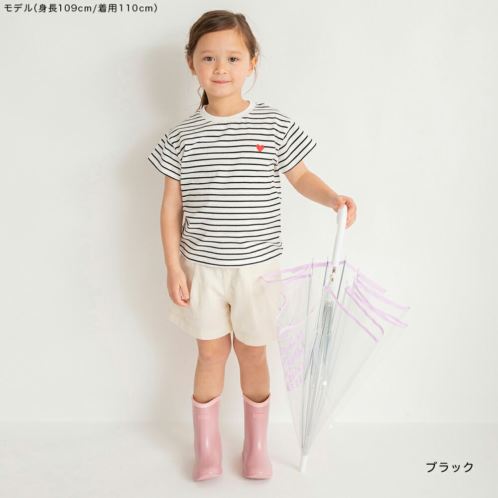 Japanese children's clothing Branches heart short-sleeved top 80-130cm girls summer TOPS