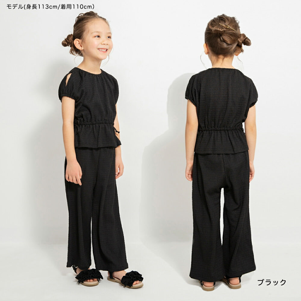 Japanese children's clothing Branches jacquard off-the-shoulder top 80-150cm girls summer TOPS