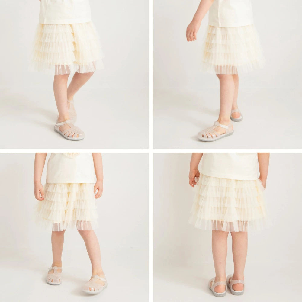 Japanese children's clothing Branches mesh skirt 90-135cm girls summer SKIRTS