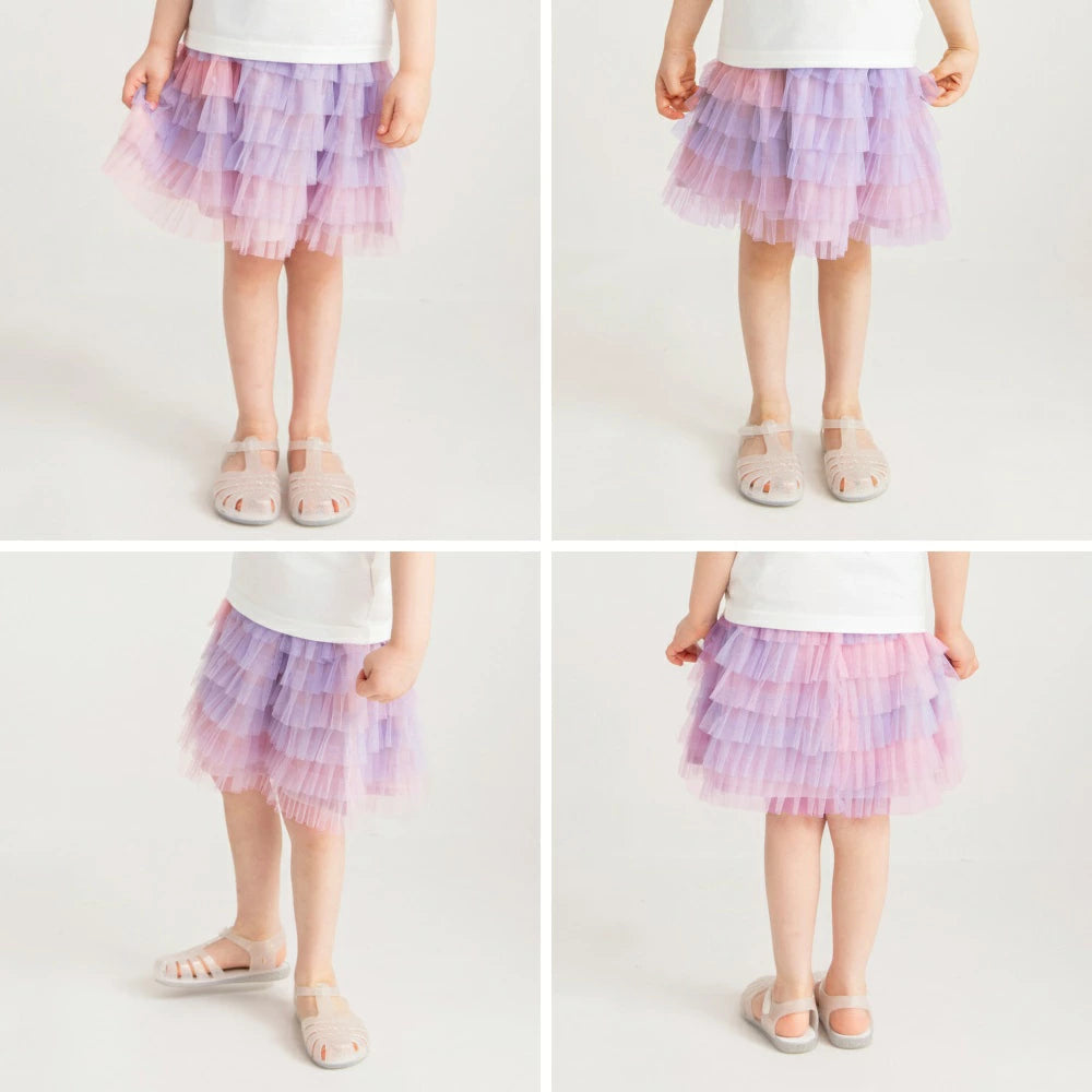 Japanese children's clothing Branches mesh skirt 90-135cm girls summer SKIRTS