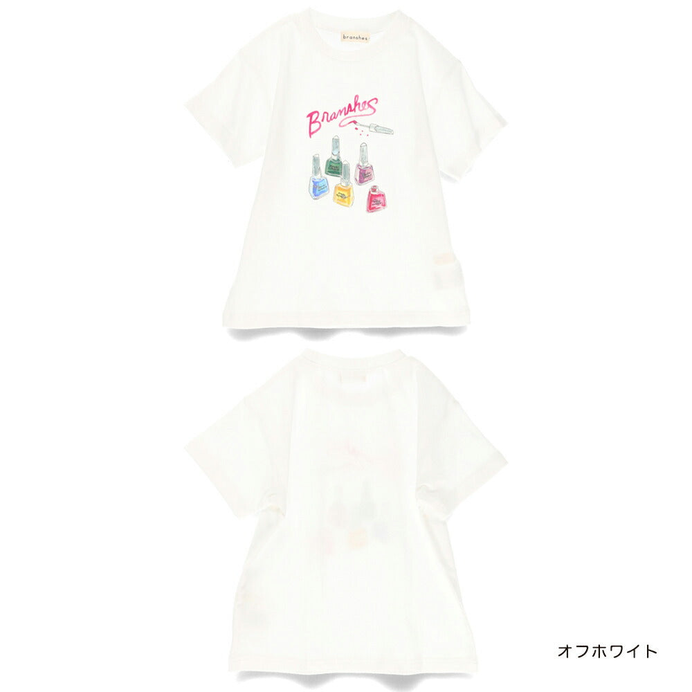 Japanese children's clothing Branches printed tops 80-150cm girls summer TOPS