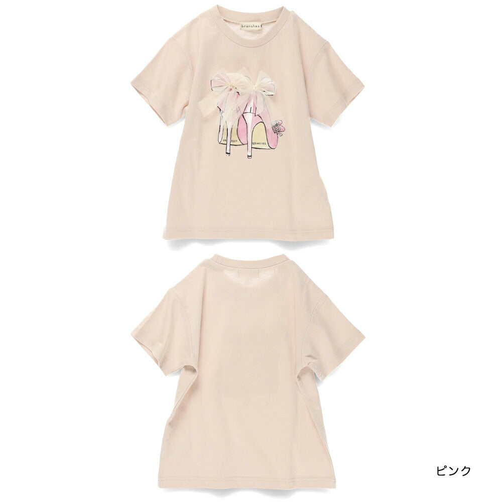 Japanese children's clothing Branches printed tops 80-150cm girls summer TOPS