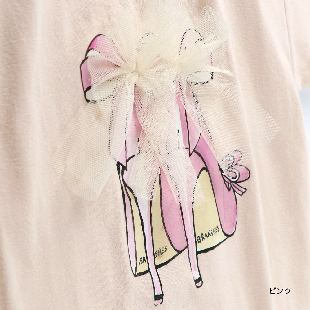 Japanese children's clothing Branches printed tops 80-150cm girls summer TOPS