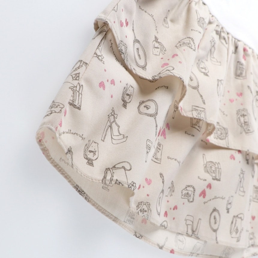 Japanese children's clothing Branches printed layered vest 80-150cm girls summer TOPS