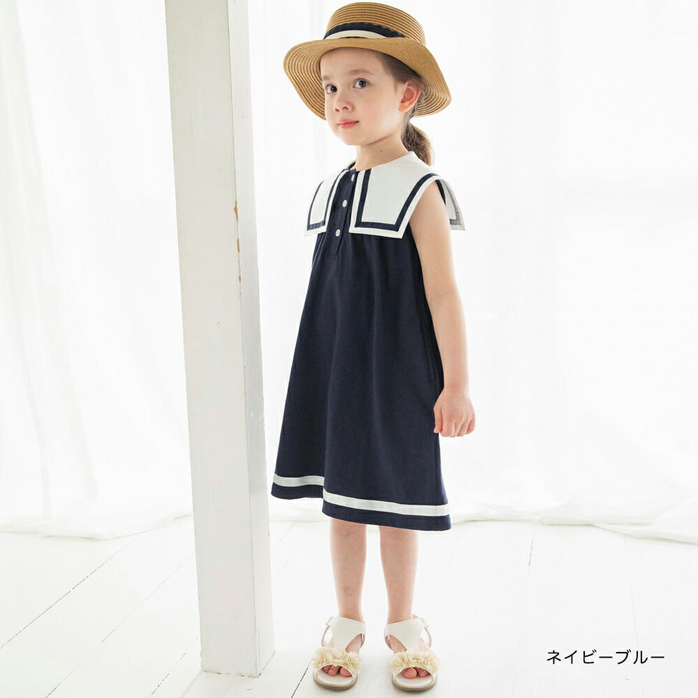 Japanese children's clothing Branches sailor collar dress 80-150cm girls summer dresses