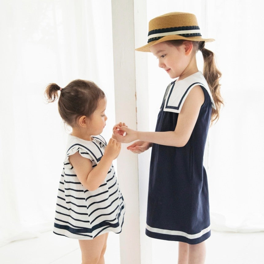 Japanese children's clothing Branches sailor collar dress 80-150cm girls summer dresses